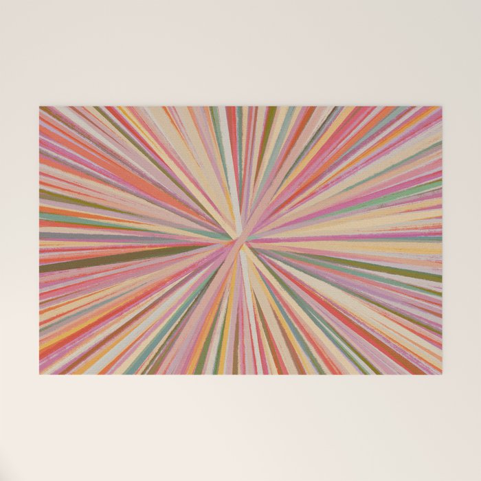 Abstract Pink Bloom Welcome Mat Gallery Image 1