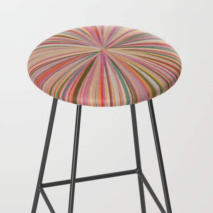 Abstract Pink Bloom Stool Gallery Image 2