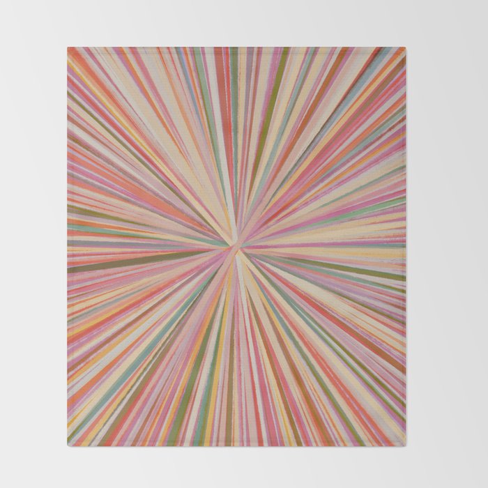 Abstract Pink Bloom Throw Blanket Gallery Image 2