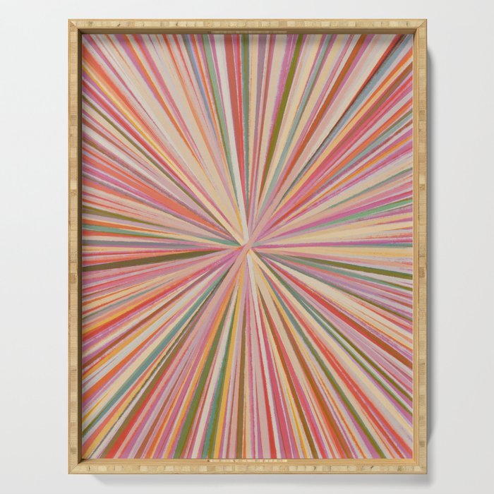 Abstract Pink Bloom Serving Tray Gallery Image 1