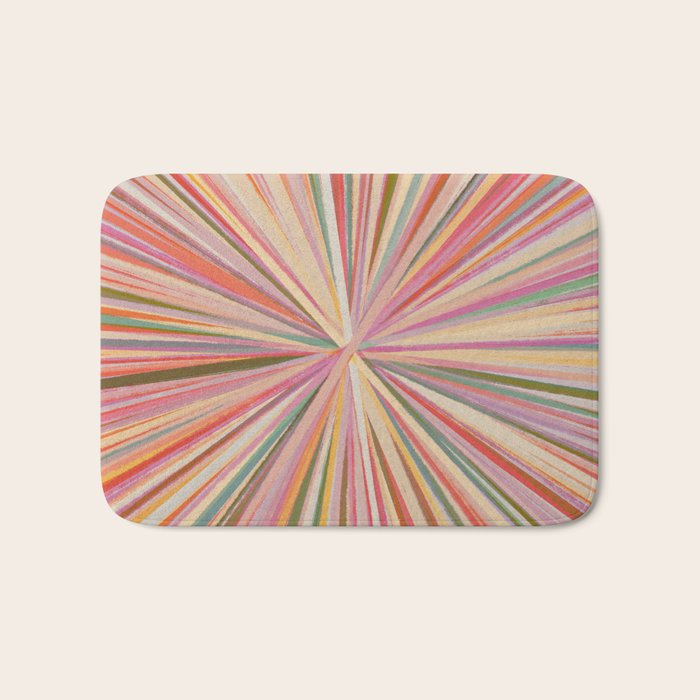 Abstract Pink Bloom Bath Mat Gallery Image 1