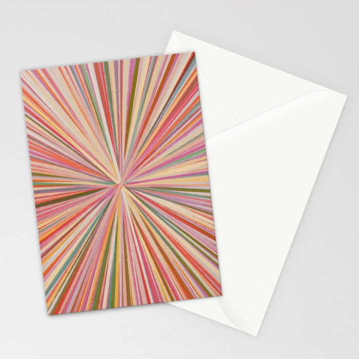 Abstract Pink Bloom Stationery Card Gallery Image 2