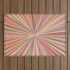 Abstract Pink Bloom Outdoor Rug Gallery Image 1