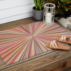 Abstract Pink Bloom Outdoor Rug Gallery Image 2