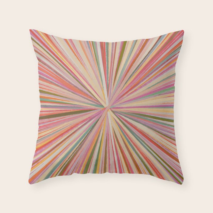 Abstract Pink Bloom Throw Pillow Gallery Image 6