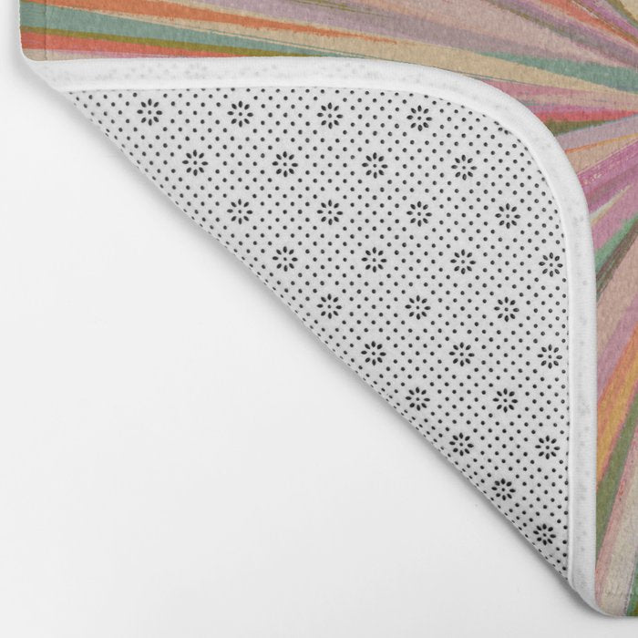 Abstract Pink Bloom Bath Mat Gallery Image 2