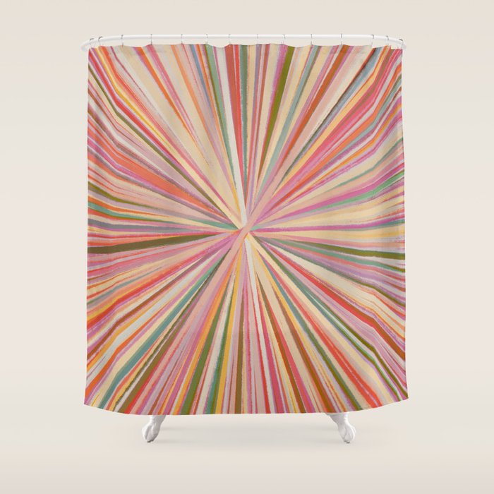 Abstract Pink Bloom Shower Curtain Gallery Image 1