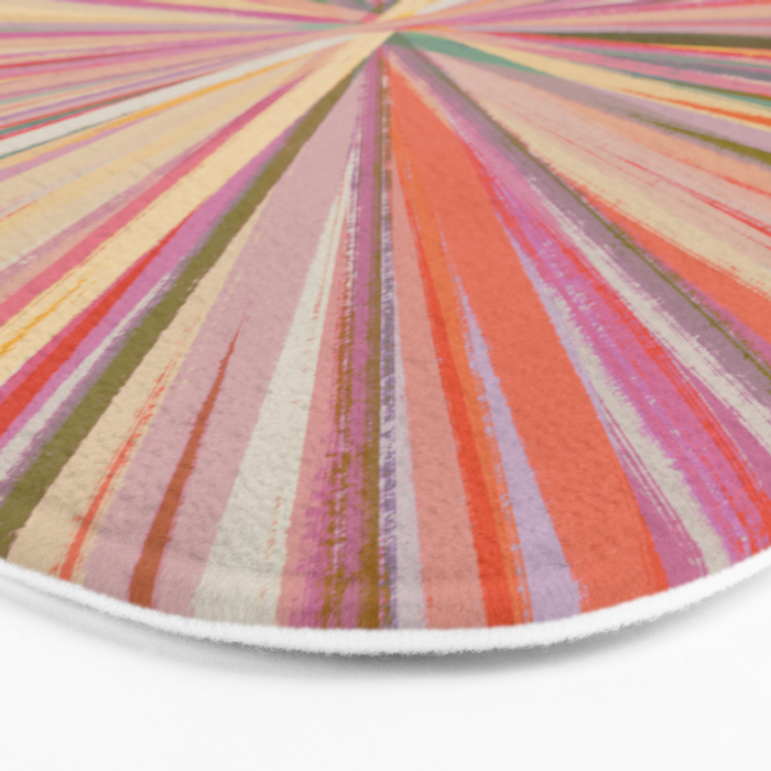 Abstract Pink Bloom Bath Mat Gallery Image 3