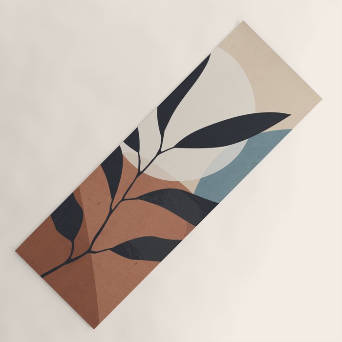 Abstract Art Tropical Leaf Yoga Mat Gallery Image 1