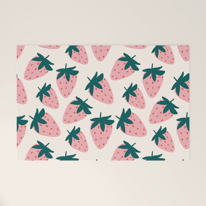 Cute Strawberry  Welcome Mat Gallery Image 1