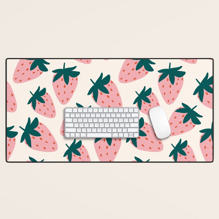Cute Strawberry  Desk Mat Gallery Image 1