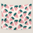 Cute Strawberry  Wall Tapestry Gallery Image 4