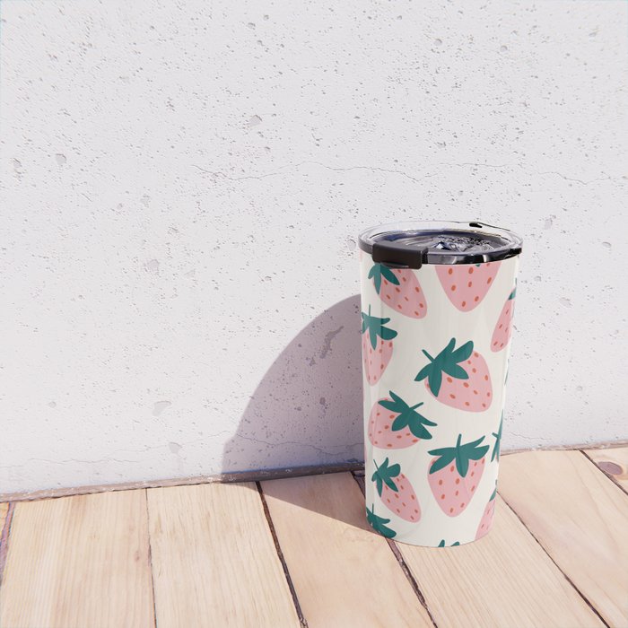 Cute Strawberry  Travel Mug Gallery Image 4