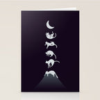 Cat Landscape 103: Falling Cat Moon Stationery Card Gallery Image 2