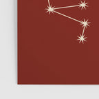 Sagittarius Zodiac Star Constellation Line Art Ruby Red Poster Gallery Image 3