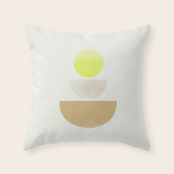 Balancing Shapes NO.1 | Neon Throw Pillow Gallery Image 6