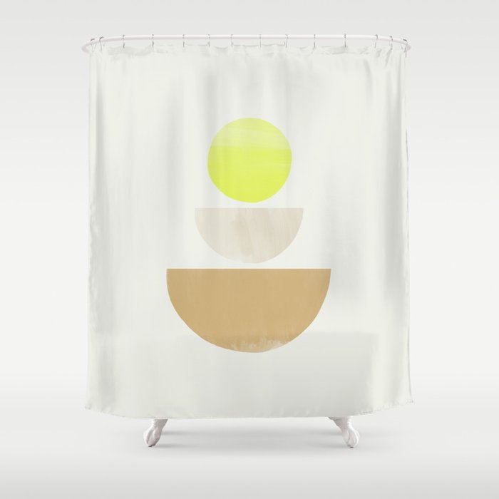 Balancing Shapes NO.1 | Neon Shower Curtain Gallery Image 1