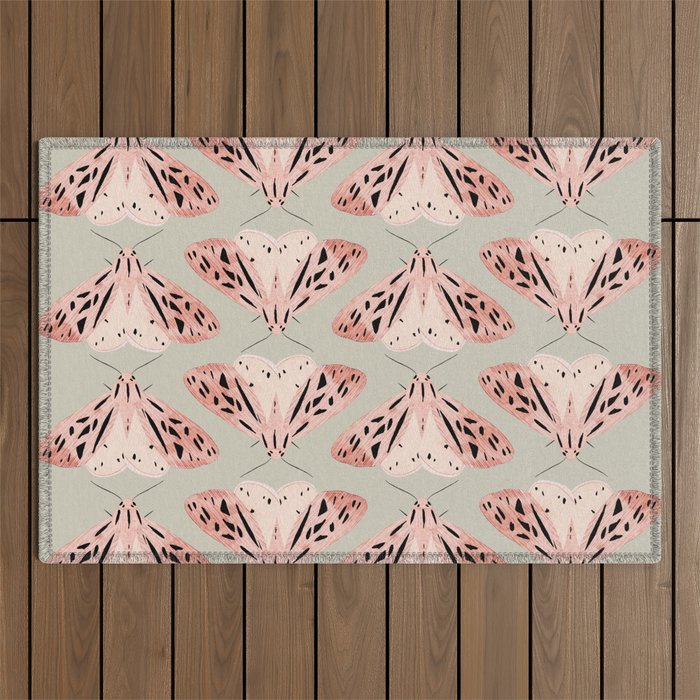 butterfly watercolor Outdoor Rug Gallery Image 1