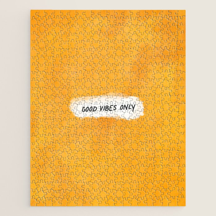 Good Vibes Only: Yellow Canvas Edition Jigsaw Puzzle Gallery Image 1