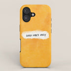 Good Vibes Only: Yellow Canvas Edition iPhone Case Gallery Image 1