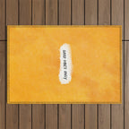 Good Vibes Only: Yellow Canvas Edition Outdoor Rug Gallery Image 1
