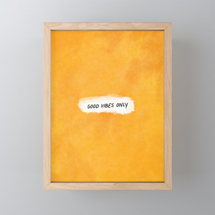 Good Vibes Only: Yellow Canvas Edition Mini Art Print Gallery Image 1