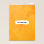 Good Vibes Only: Yellow Canvas Edition Stationery Card Gallery Image 2