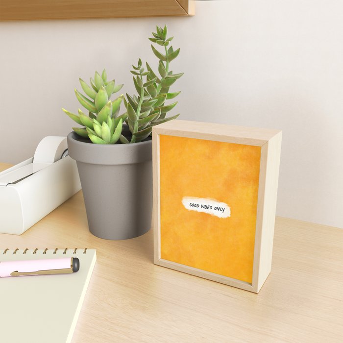 Good Vibes Only: Yellow Canvas Edition Mini Art Print Gallery Image 2