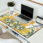 Wildflowers and Butterflies, Floral Prints, Yellow and Blue Desk Mat Gallery Image 2
