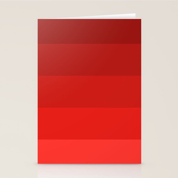 Red Striped Color Gradient Stationery Card Gallery Image 1