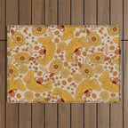 70s Floral Pattern Outdoor Rug Gallery Image 1