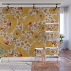 70s Floral Pattern Wall Mural Gallery Image 1