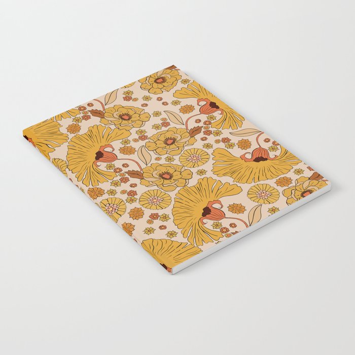 70s Floral Pattern Notebook Gallery Image 2