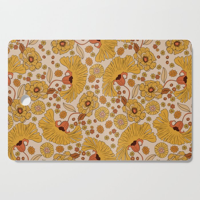 70s Floral Pattern Cutting Board Gallery Image 1
