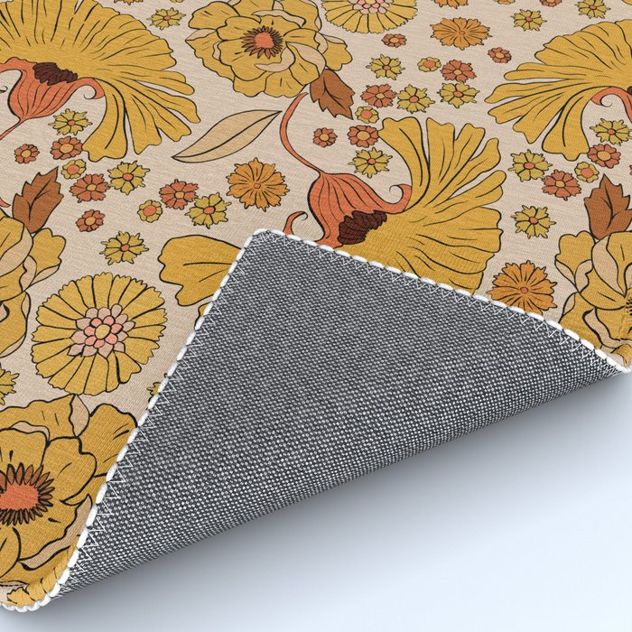 70s Floral Pattern Rug Gallery Image 4