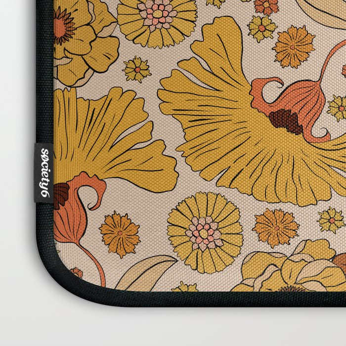 70s Floral Pattern Laptop Sleeve Gallery Image 3