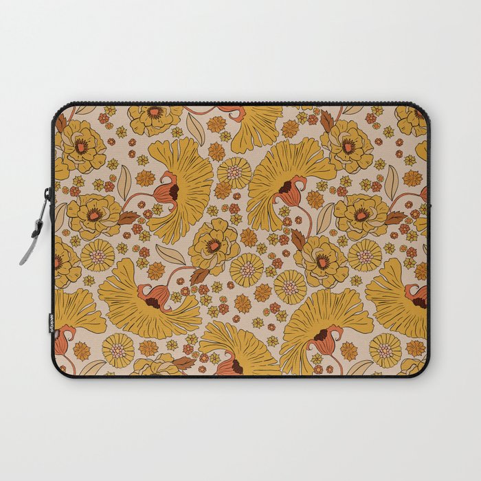 70s Floral Pattern Laptop Sleeve Gallery Image 1