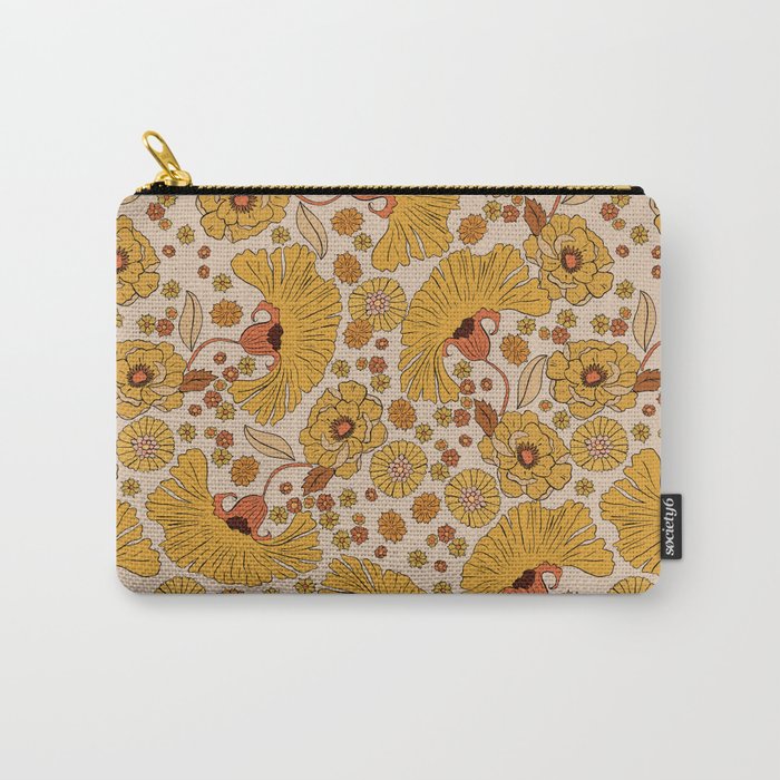 70s Floral Pattern Carry All Pouch Gallery Image 1