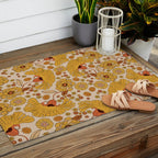 70s Floral Pattern Outdoor Rug Gallery Image 2