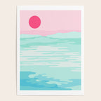 Really - 80s style throwback sunset sunrise west coast socal vibes surfing beach vacation Poster Gallery Image 4