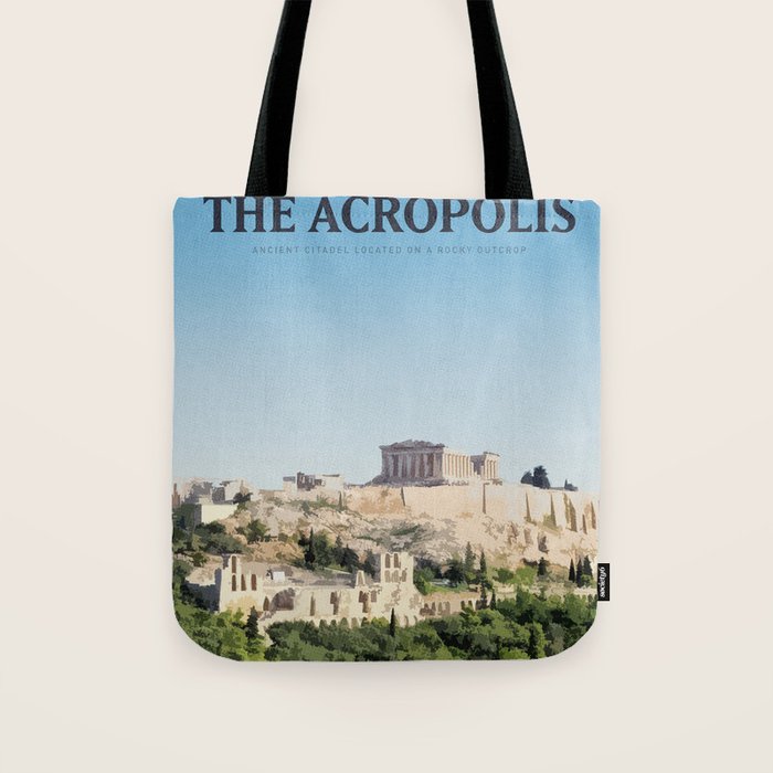 Visit The Acropolis Tote Bag Gallery Image 1