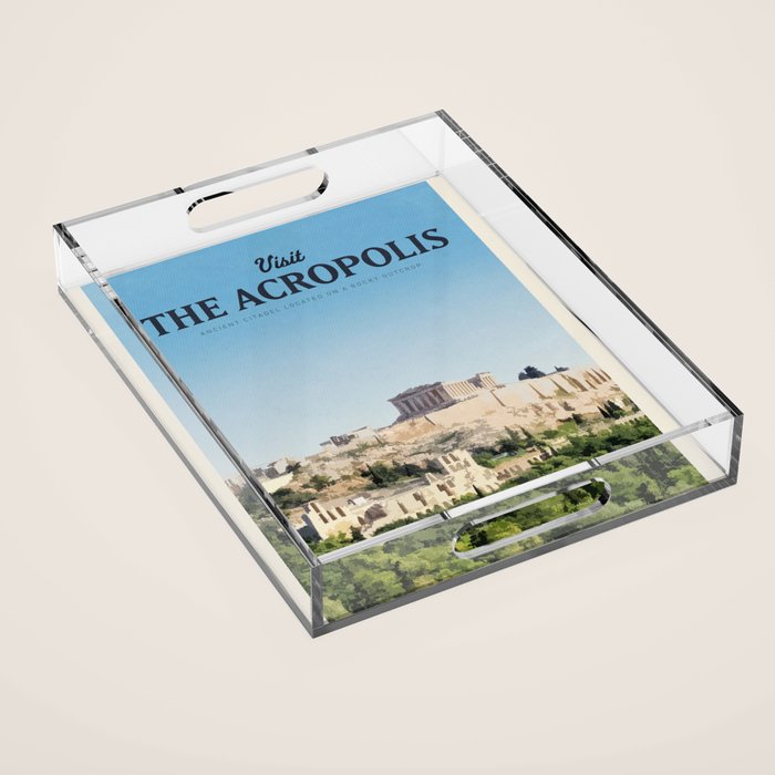 Visit The Acropolis Acrylic Tray Gallery Image 1