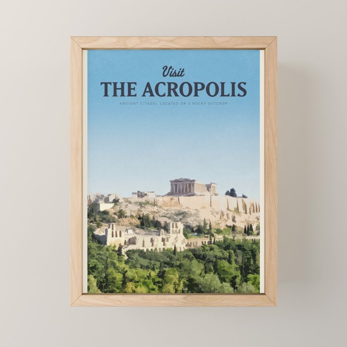 Visit The Acropolis Mini Art Print Gallery Image 1