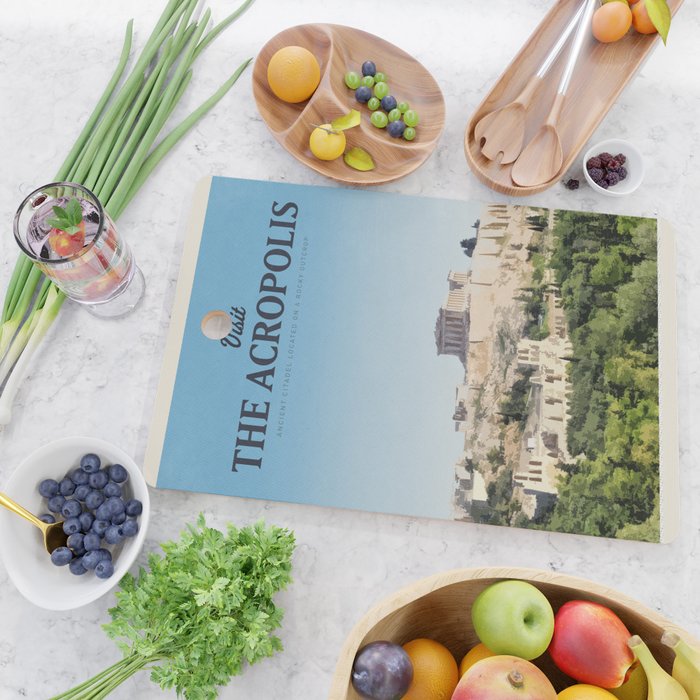 Visit The Acropolis Cutting Board Gallery Image 2