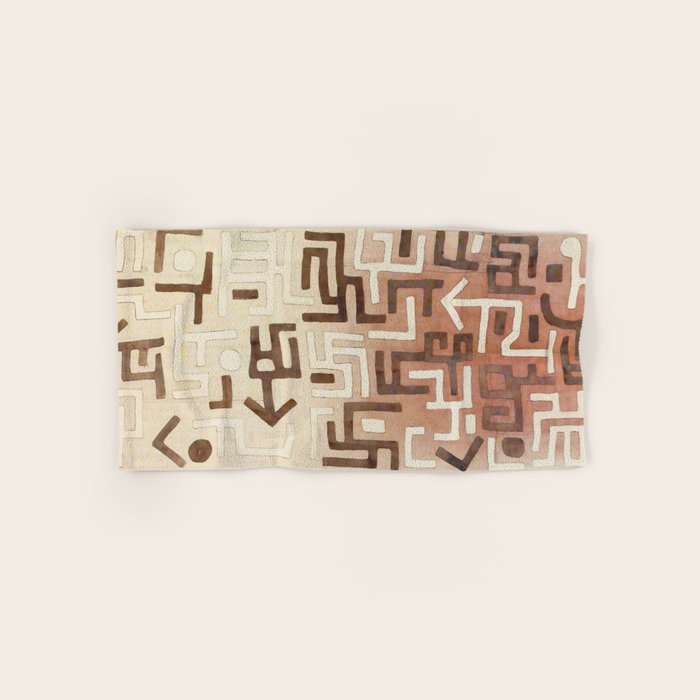 Kuba Congo Central African Wraparound Skirt Print 1 Bath Towel Gallery Image 1