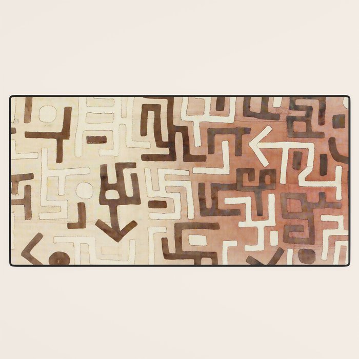 Kuba Congo Central African Wraparound Skirt Print 1 Desk Mat Gallery Image 3