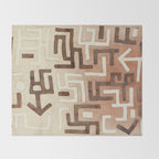 Kuba Congo Central African Wraparound Skirt Print 1 Throw Blanket Gallery Image 2