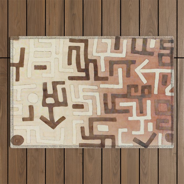 Kuba Congo Central African Wraparound Skirt Print 1 Outdoor Rug Gallery Image 1