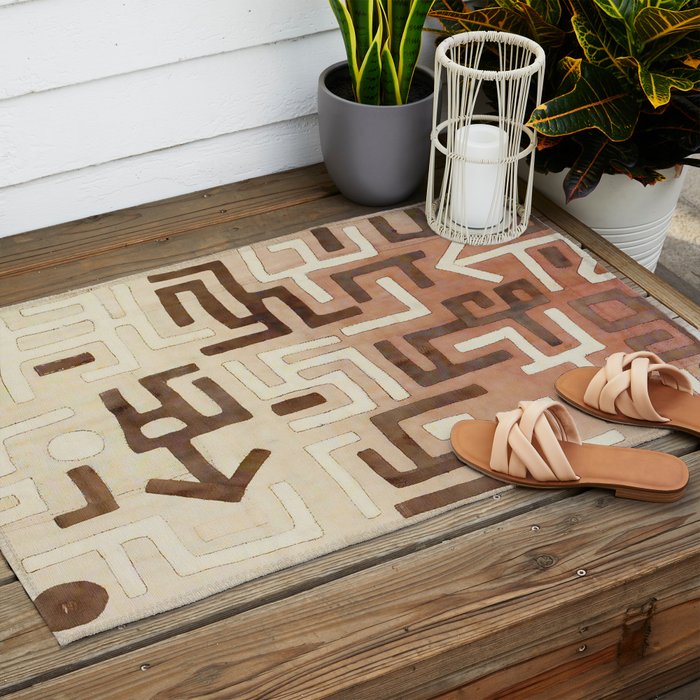 Kuba Congo Central African Wraparound Skirt Print 1 Outdoor Rug Gallery Image 2