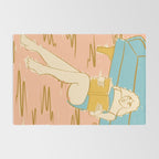 Portrait of a Woman Reading - Quiet Time 2 Rug Gallery Image 2